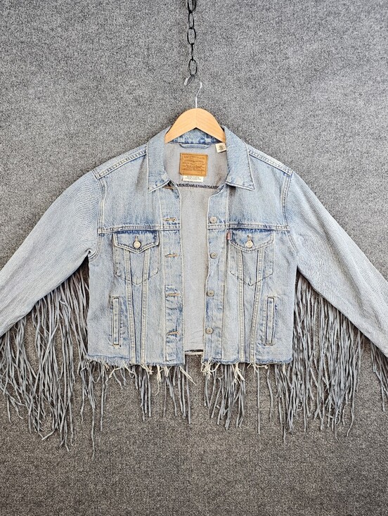 Levi's Jackets & Blazers - Levi's "All-Over-Fringe" Trucker Denim Jacket- Medium
